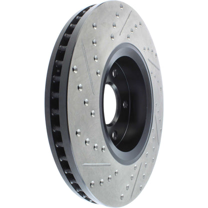 StopTech Sport Drilled/Slotted Brake Rotor; Front Left