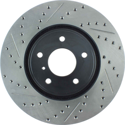 StopTech Sport Drilled/Slotted Brake Rotor; Front Right