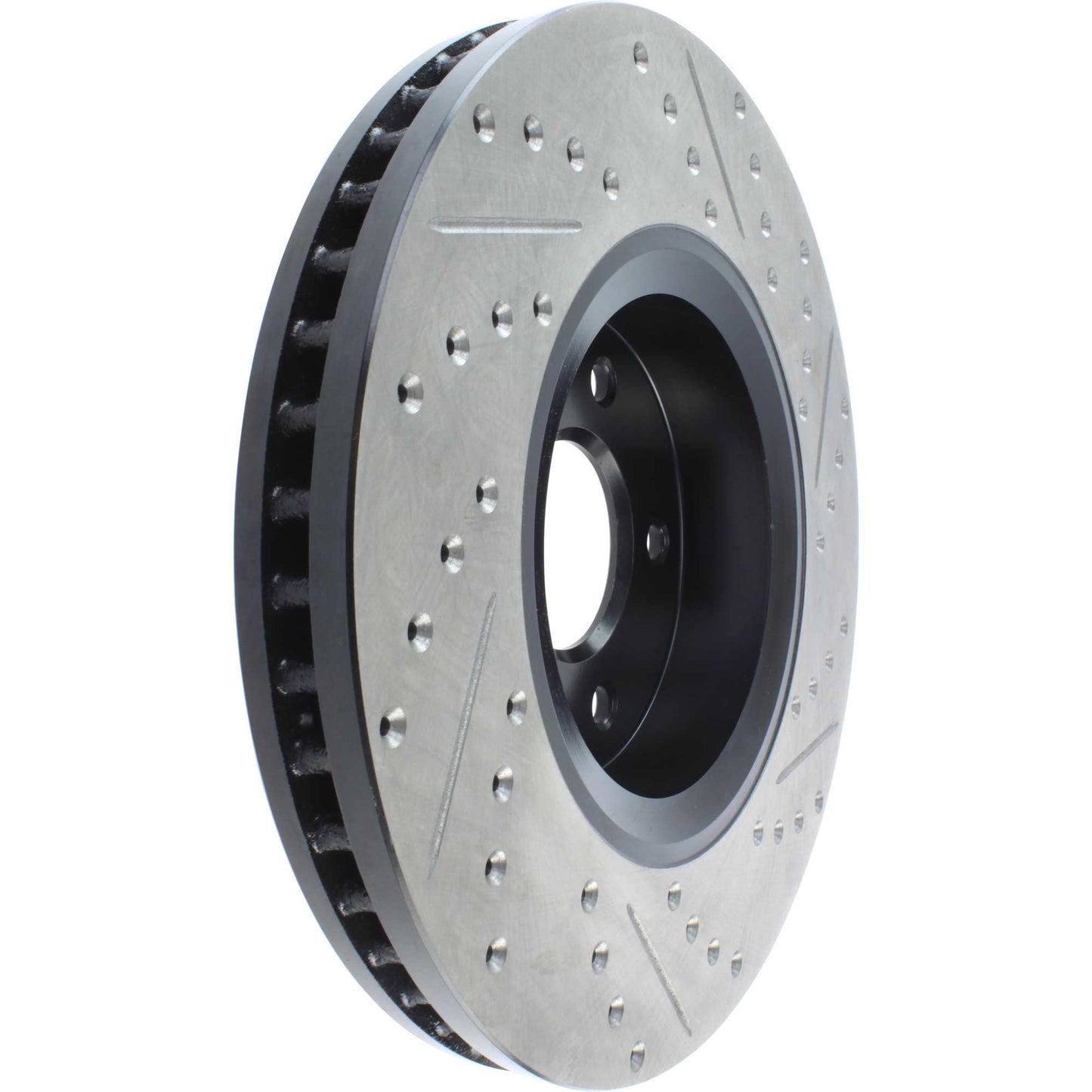 StopTech Sport Drilled/Slotted Brake Rotor; Front Right