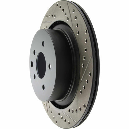 StopTech Sport Drilled/Slotted Brake Rotor; Rear Left