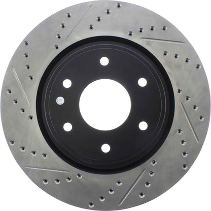 StopTech Sport Drilled/Slotted Brake Rotor; Front Right