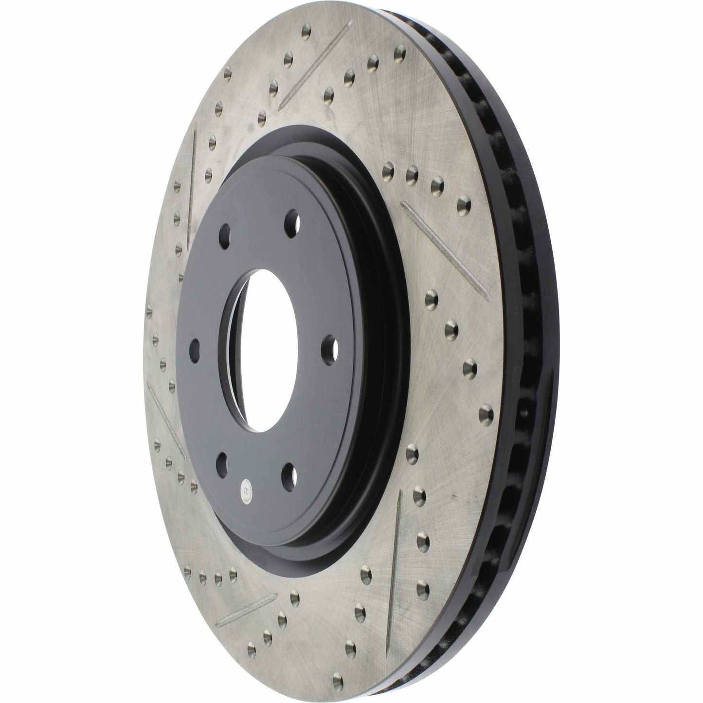 StopTech Sport Drilled/Slotted Brake Rotor; Front Right