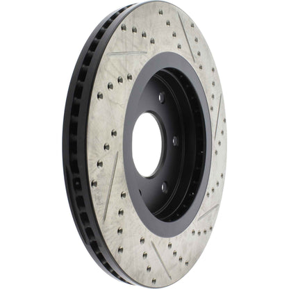 StopTech Sport Drilled/Slotted Brake Rotor; Front Right