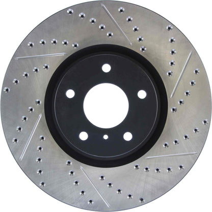 StopTech Sport Drilled/Slotted Brake Rotor; Front Left