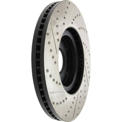 StopTech Sport Drilled/Slotted Brake Rotor; Front Left