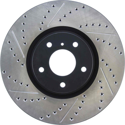 StopTech Sport Drilled/Slotted Brake Rotor; Front Right