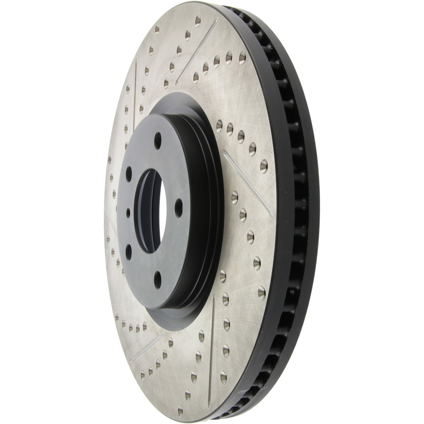 StopTech Sport Drilled/Slotted Brake Rotor; Front Right