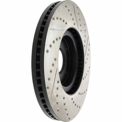 StopTech Sport Drilled/Slotted Brake Rotor; Front Right