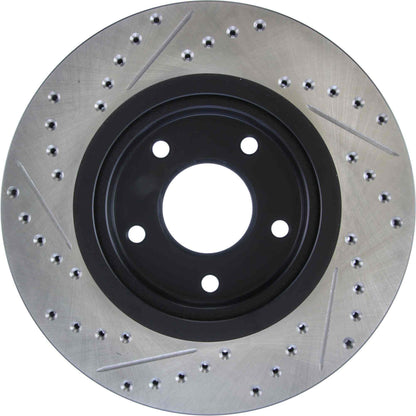 StopTech Sport Drilled/Slotted Brake Rotor; Front Left