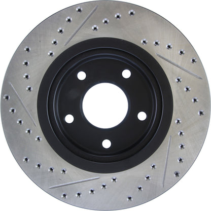 StopTech Sport Drilled/Slotted Brake Rotor; Front Left