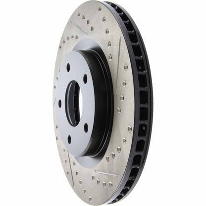 StopTech Sport Drilled/Slotted Brake Rotor; Front Left