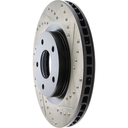 StopTech Sport Drilled/Slotted Brake Rotor; Front Left