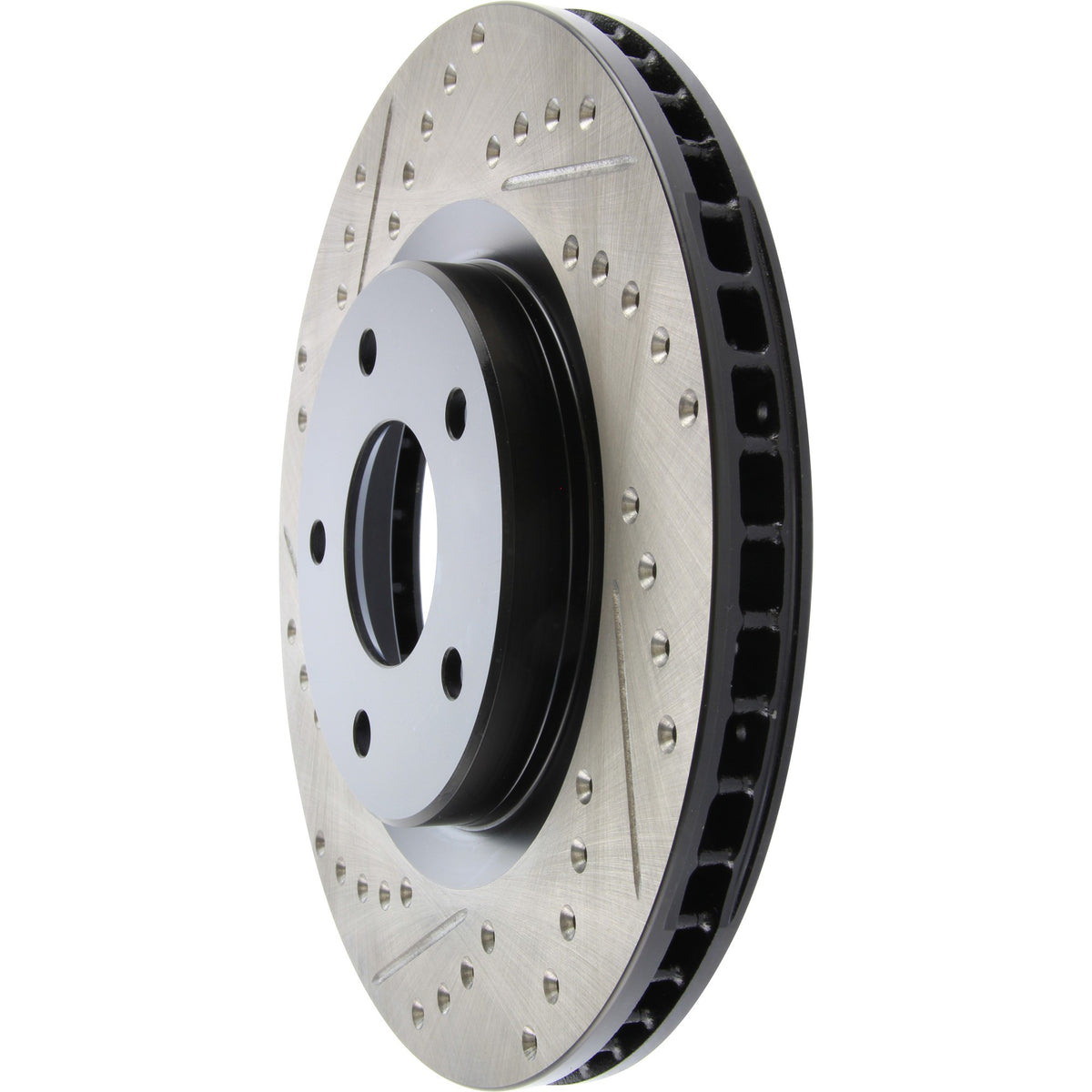 StopTech Sport Drilled/Slotted Brake Rotor; Front Right