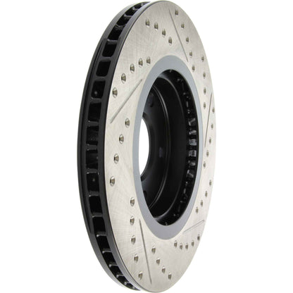 StopTech Sport Drilled/Slotted Brake Rotor; Front Right