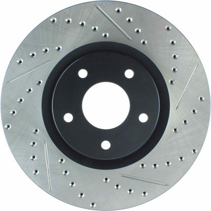 StopTech Sport Drilled/Slotted Brake Rotor; Front Left