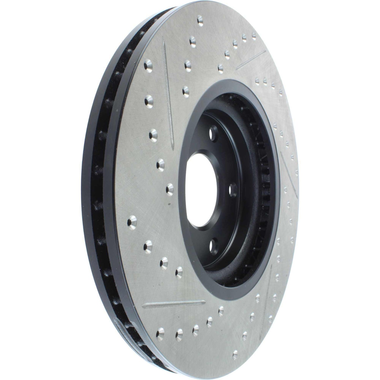 StopTech Sport Drilled/Slotted Brake Rotor; Front Left