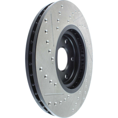 StopTech Sport Drilled/Slotted Brake Rotor; Front Left