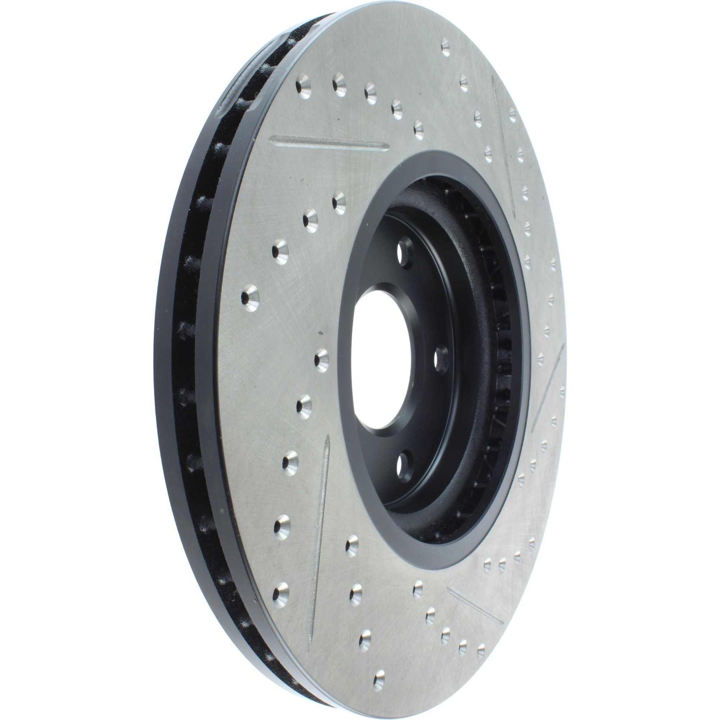 StopTech Sport Drilled/Slotted Brake Rotor; Front Right