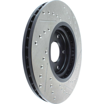 StopTech Sport Drilled/Slotted Brake Rotor; Front Right