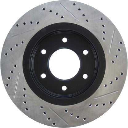 StopTech Sport Drilled/Slotted Brake Rotor; Front Right