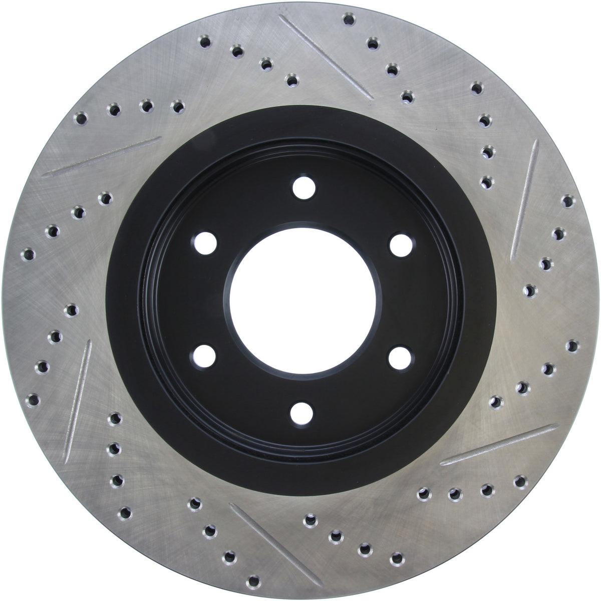 StopTech Sport Drilled/Slotted Brake Rotor; Front Right
