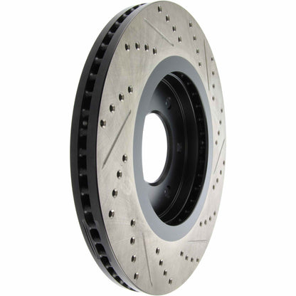 StopTech Sport Drilled/Slotted Brake Rotor; Front Right