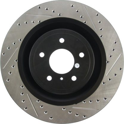 StopTech Sport Drilled/Slotted Brake Rotor; Front Left
