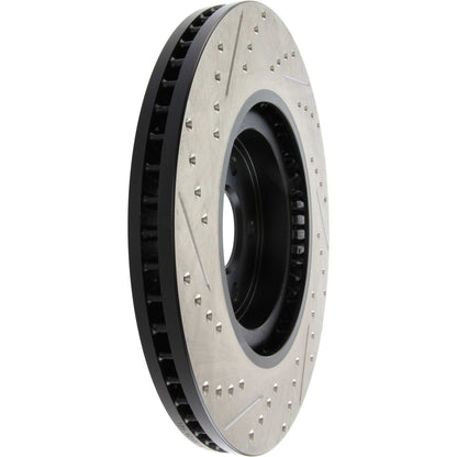 StopTech Sport Drilled/Slotted Brake Rotor; Front Left