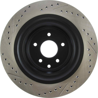 StopTech Sport Drilled/Slotted Brake Rotor; Rear Left
