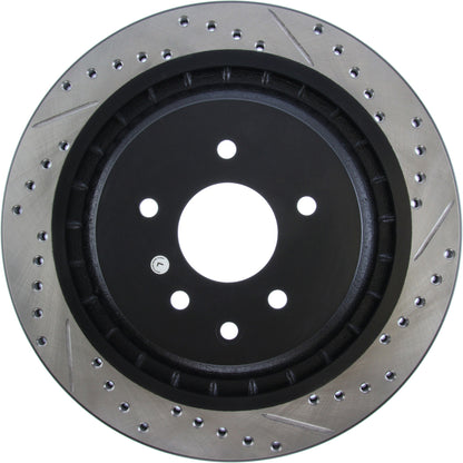 StopTech Sport Drilled/Slotted Brake Rotor; Rear Left