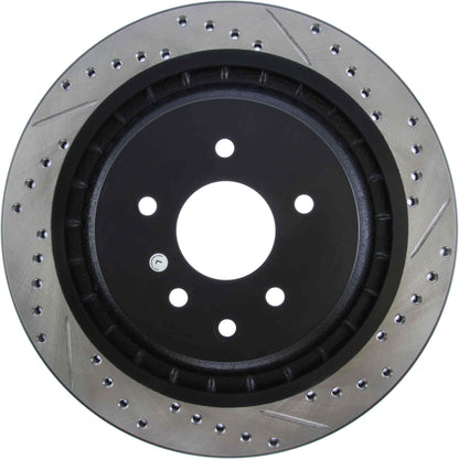 StopTech Sport Drilled/Slotted Brake Rotor; Rear Left