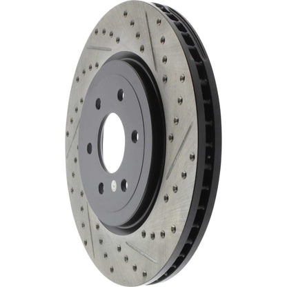StopTech Sport Drilled/Slotted Brake Rotor; Front Left