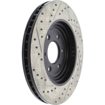 StopTech Sport Drilled/Slotted Brake Rotor; Front Left