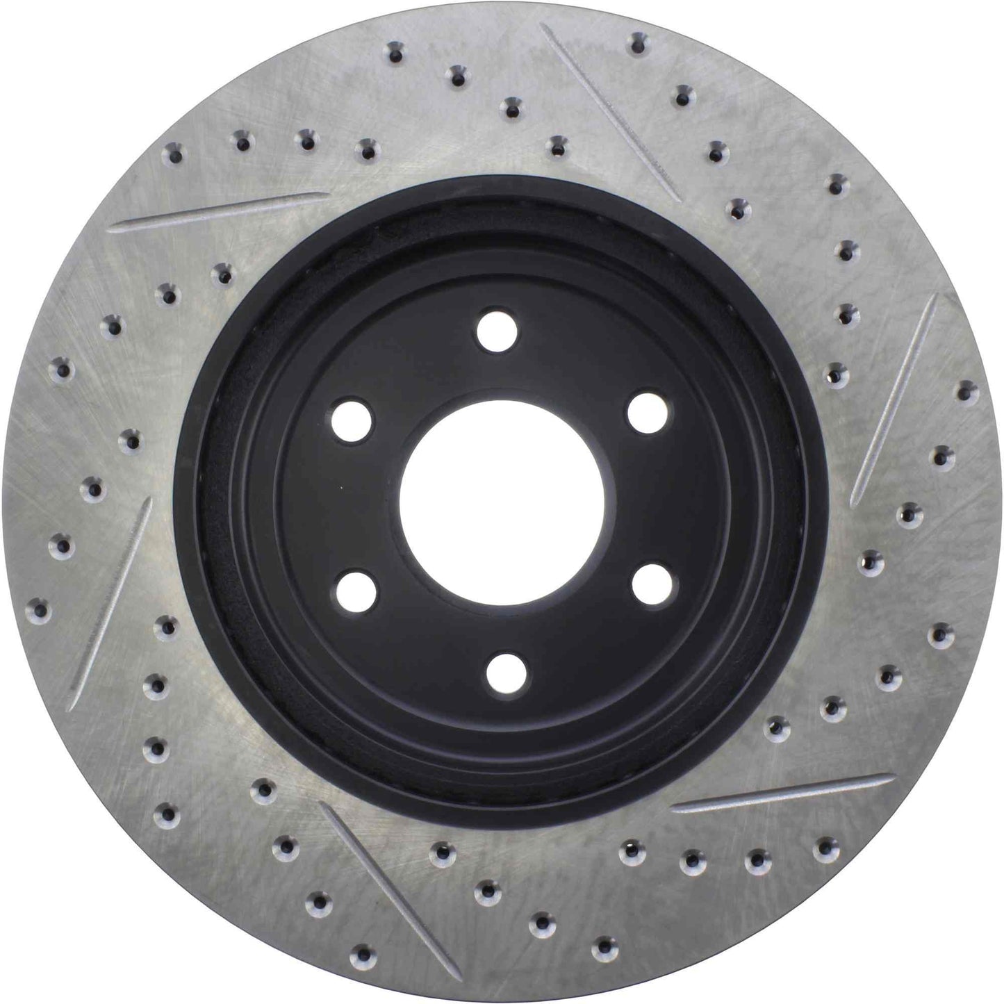 StopTech Sport Drilled/Slotted Brake Rotor; Front Right