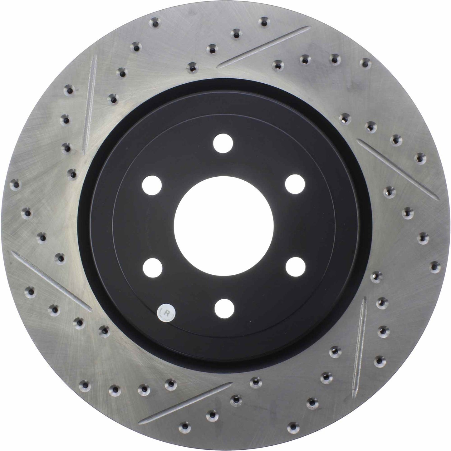 StopTech Sport Drilled/Slotted Brake Rotor; Front Right