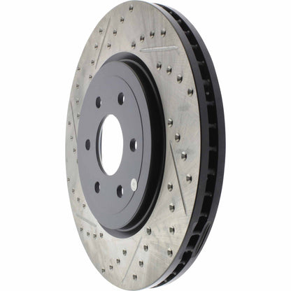 StopTech Sport Drilled/Slotted Brake Rotor; Front Right