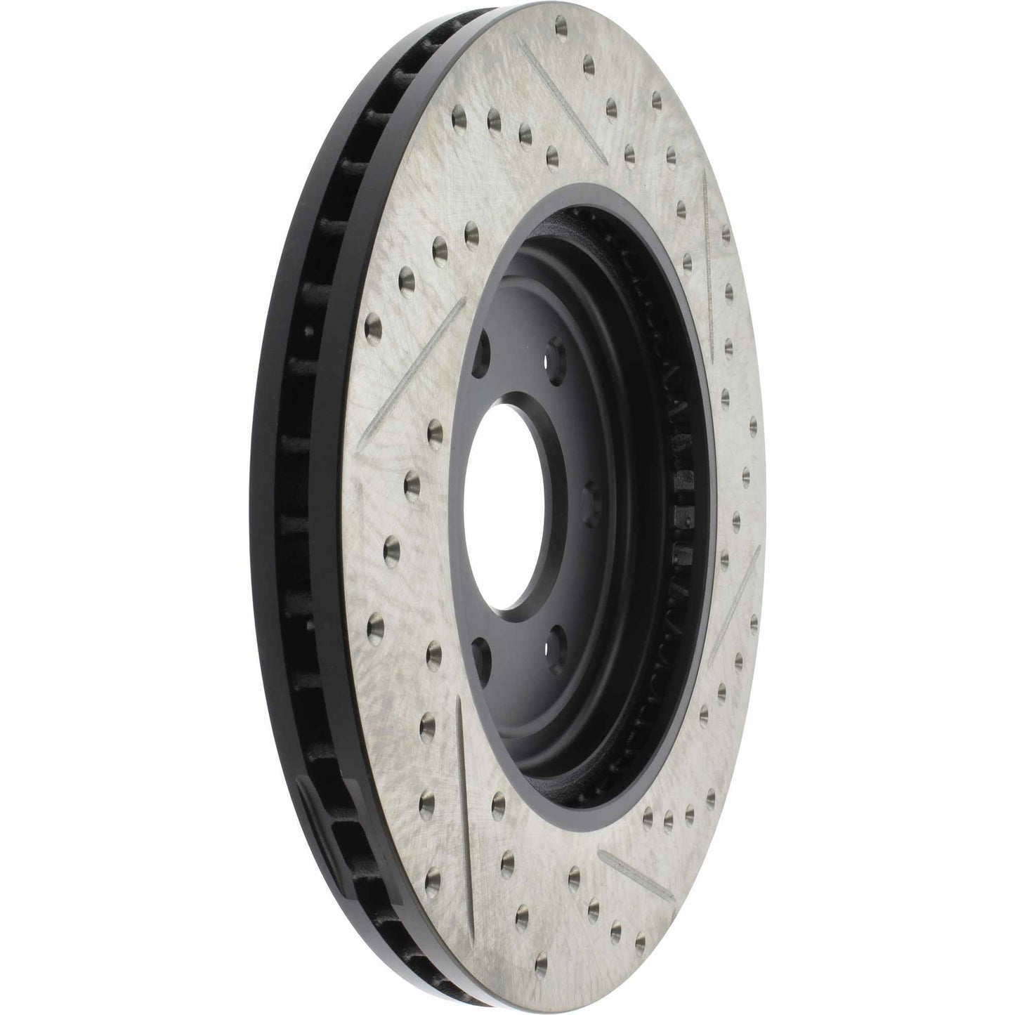 StopTech Sport Drilled/Slotted Brake Rotor; Front Right