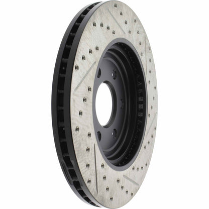 StopTech Sport Drilled/Slotted Brake Rotor; Front Right