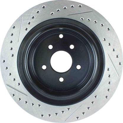 StopTech Sport Drilled/Slotted Brake Rotor; Rear Left