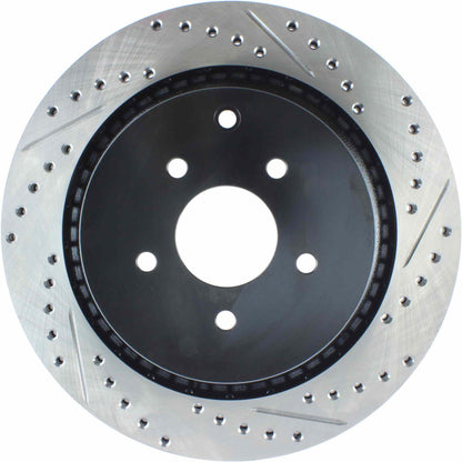 StopTech Sport Drilled/Slotted Brake Rotor; Rear Left