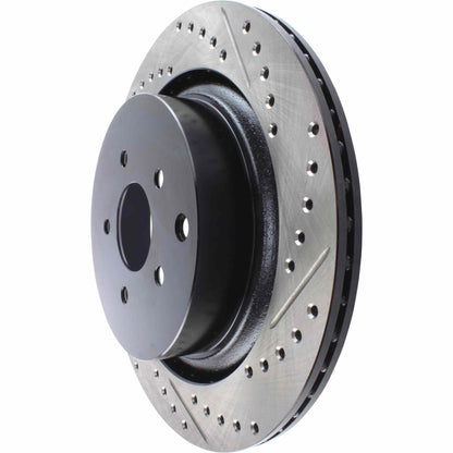 StopTech Sport Drilled/Slotted Brake Rotor; Rear Left