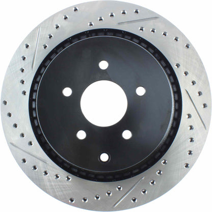 StopTech Sport Drilled/Slotted Brake Rotor; Rear Right