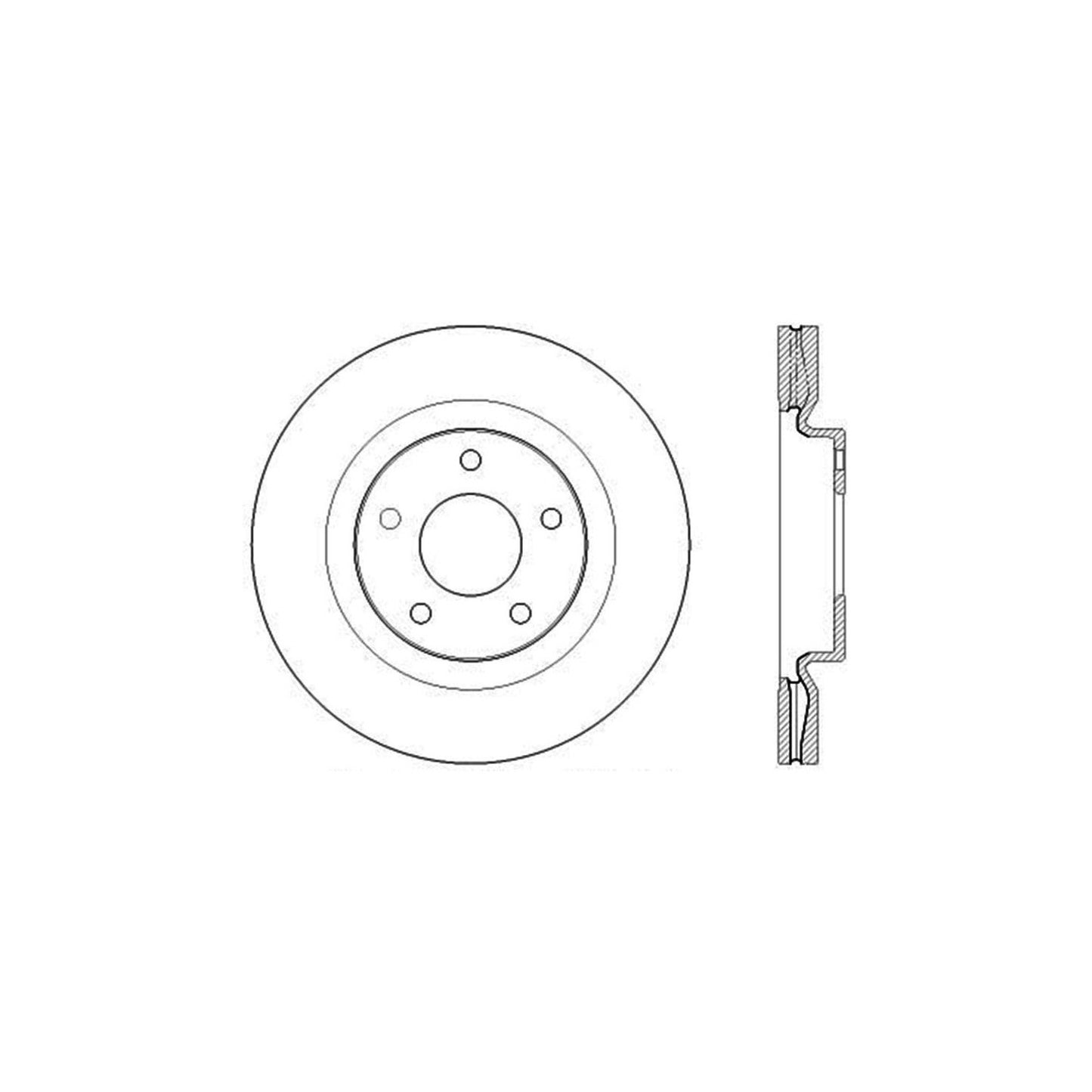 StopTech Sport Drilled/Slotted Brake Rotor; Front Left