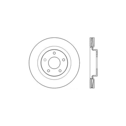 StopTech Sport Drilled/Slotted Brake Rotor; Front Left