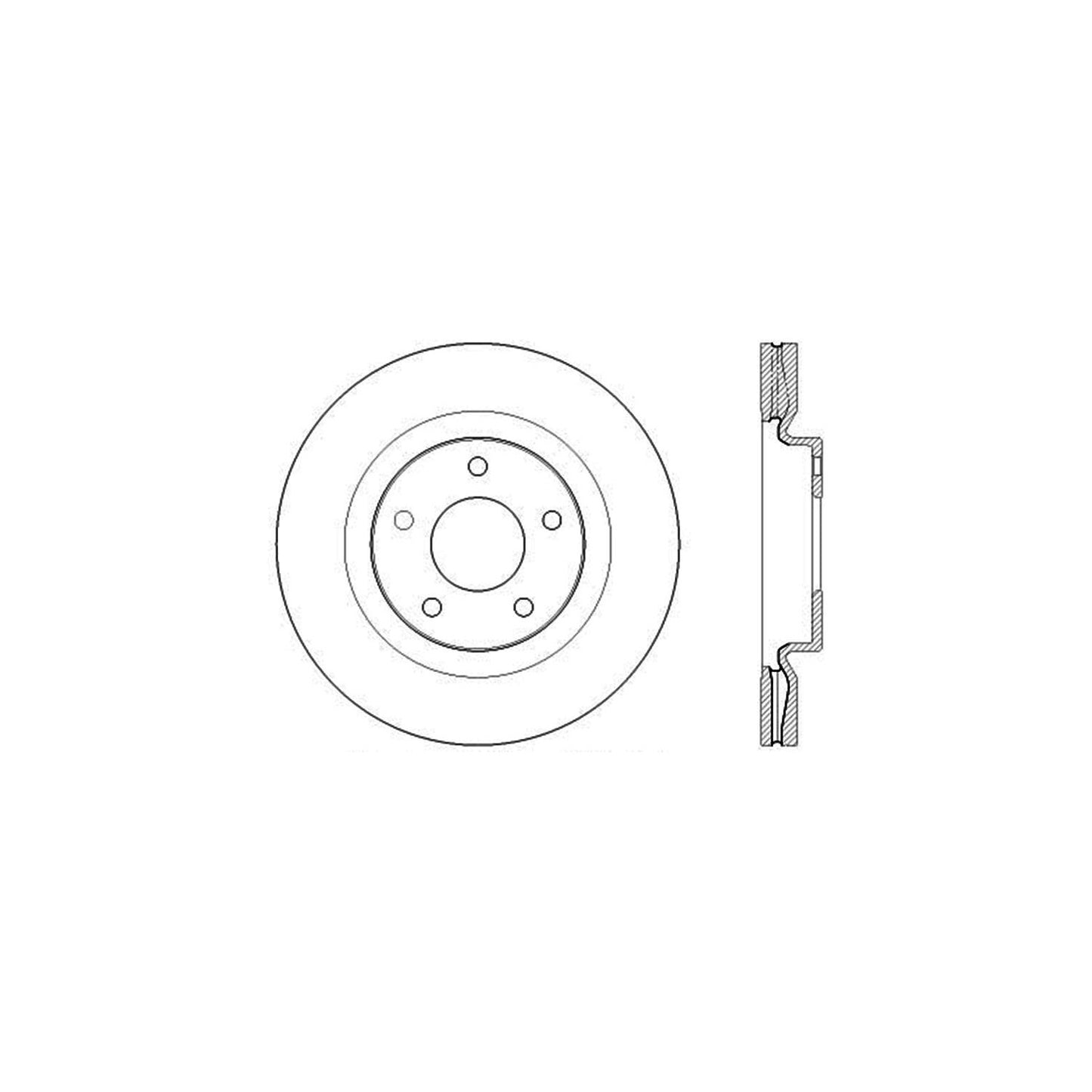 StopTech Sport Drilled/Slotted Brake Rotor; Front Right