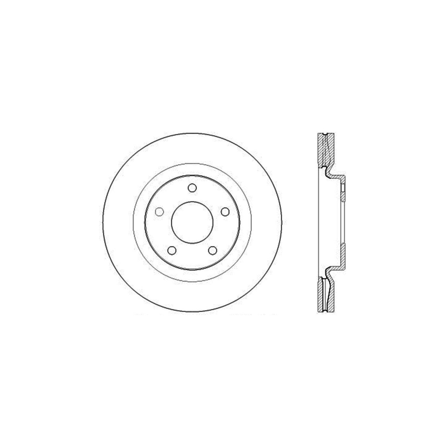 StopTech Sport Drilled/Slotted Brake Rotor; Front Right
