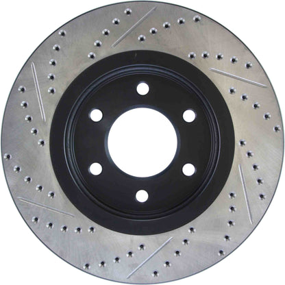 StopTech Sport Drilled/Slotted Brake Rotor; Front Left