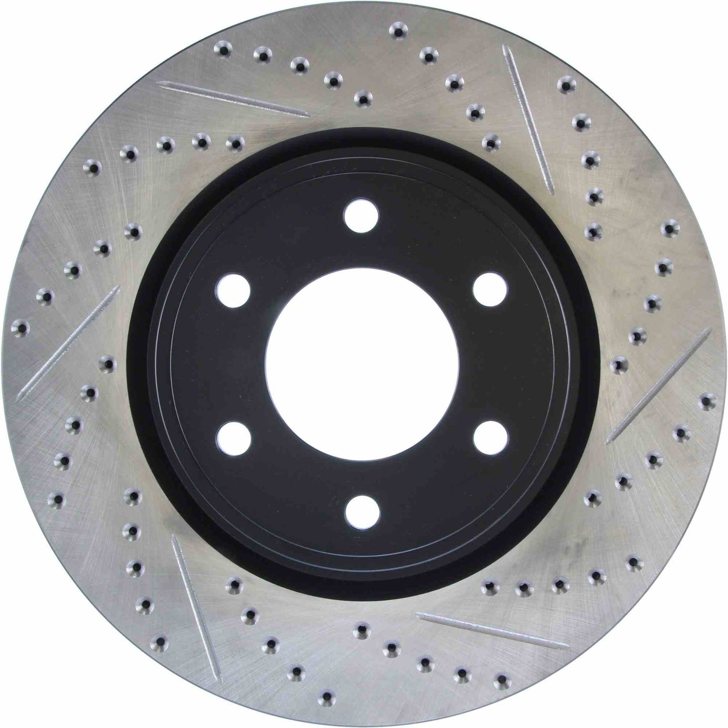 StopTech Sport Drilled/Slotted Brake Rotor; Front Left