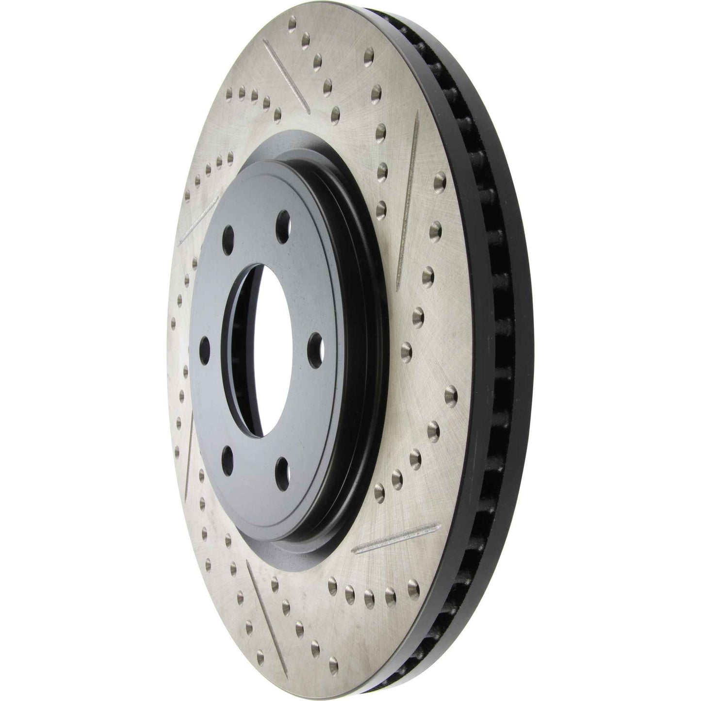 StopTech Sport Drilled/Slotted Brake Rotor; Front Left