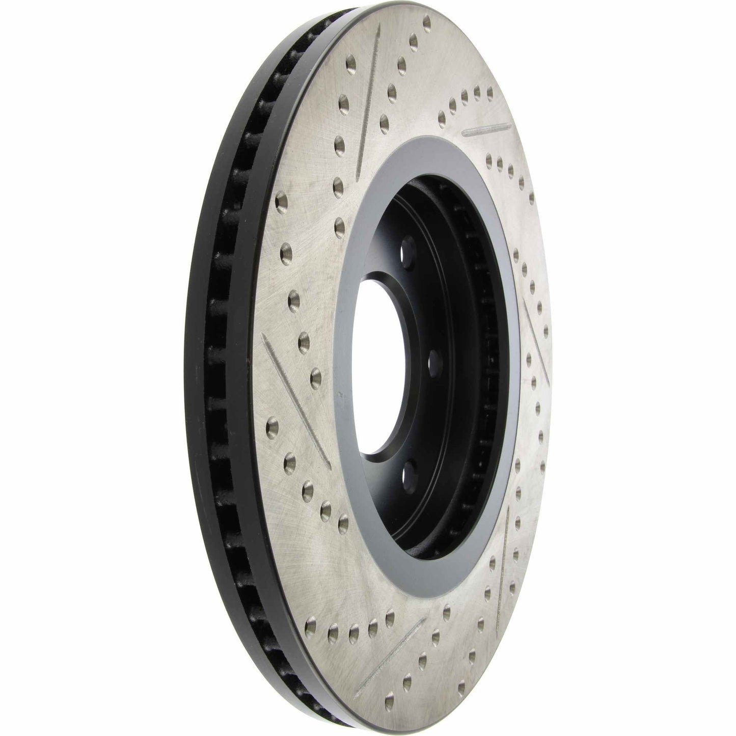 StopTech Sport Drilled/Slotted Brake Rotor; Front Left